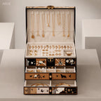 Elegant Portable Ring & Necklace Jewelry Case
