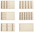 Beige Velvet Jewelry Drawer Organizer Tray