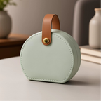Half-Moon Travel Jewelry Case with Handle
