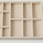 Beige Velvet Jewelry Drawer Organizer Tray