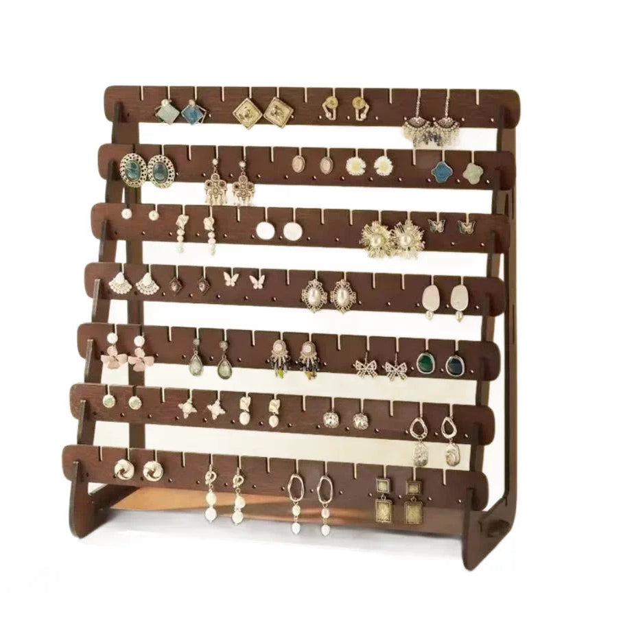 Wooden Stud Earring & Bracelet Display Stand