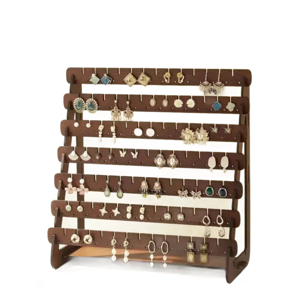 Wooden Stud Earring & Bracelet Display Stand