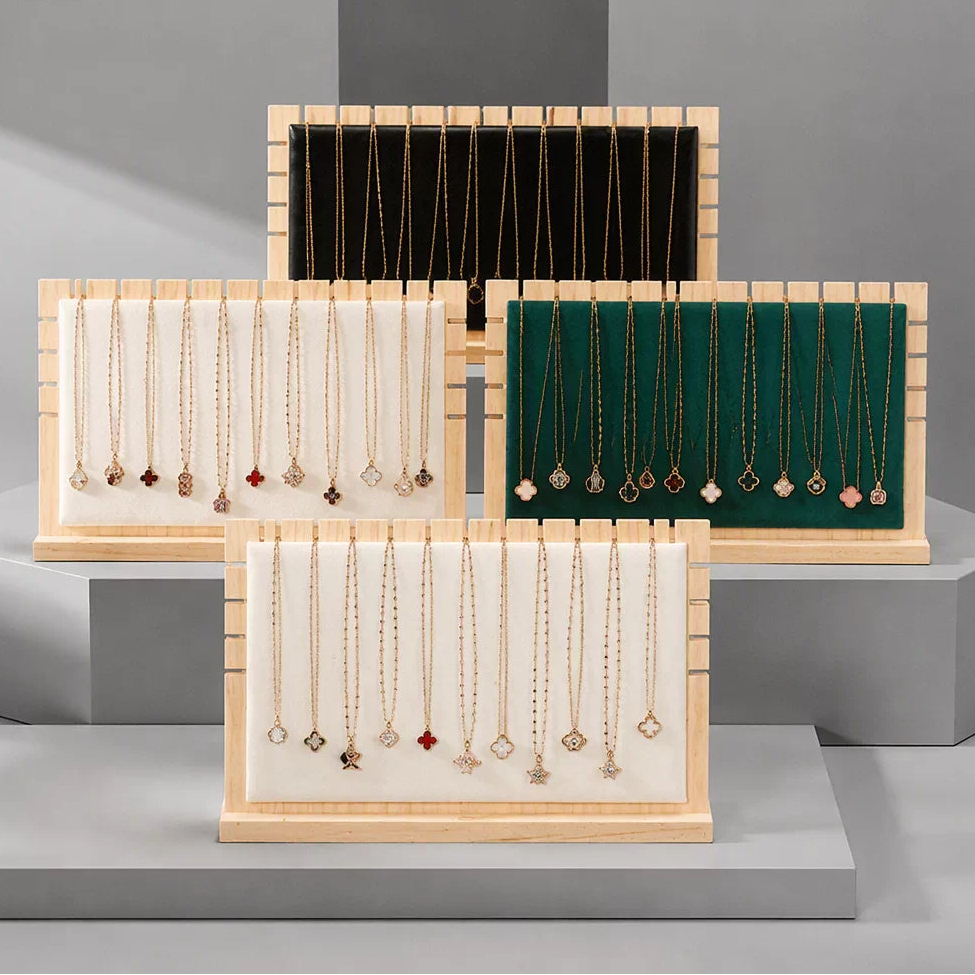 Extra-Large Bamboo & Wood Necklace Display Stand