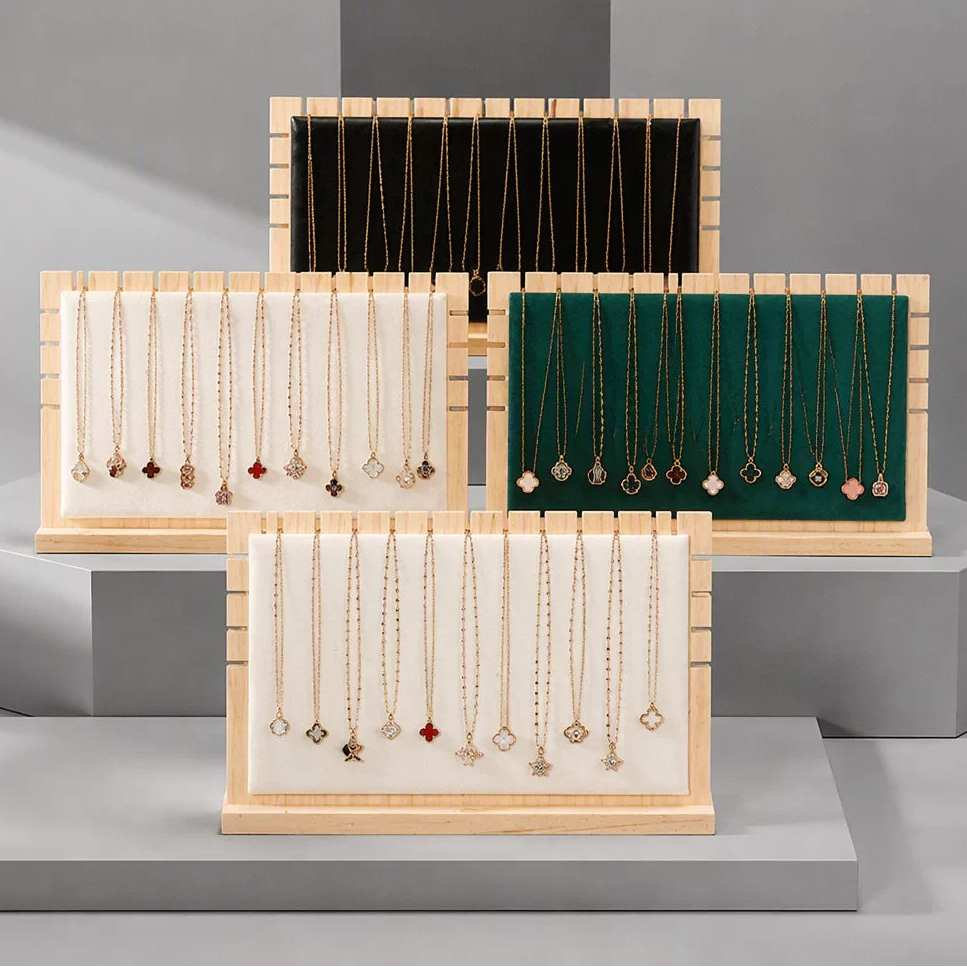 Extra-Large Bamboo & Wood Necklace Display Stand