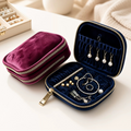 Double-Layer Velvet Jewelry Storage Pouch