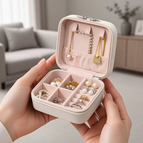 Compact Travel Ring & Earring Jewelry Box