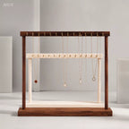 Walnut-Tone Multi-Purpose Jewelry Display Stand