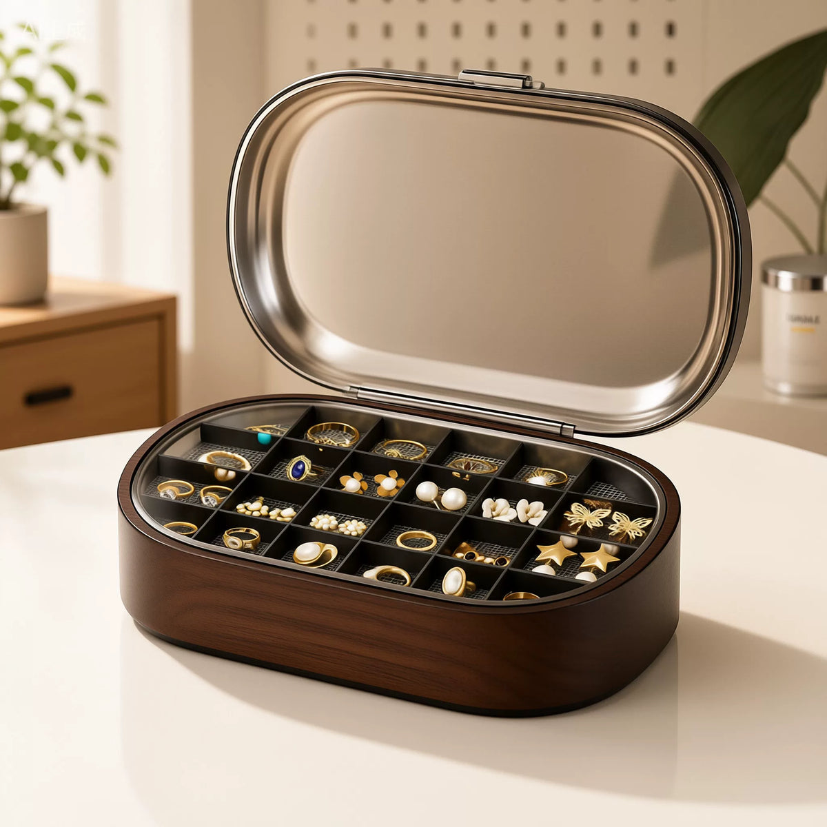 Large Desktop Jewelry Organizer Display Box