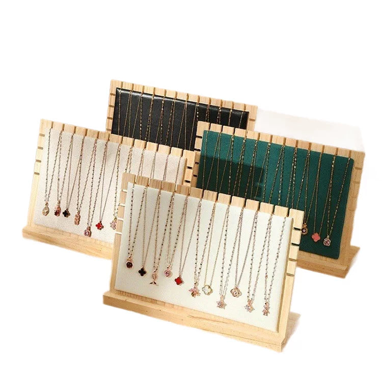 Extra-Large Bamboo & Wood Necklace Display Stand