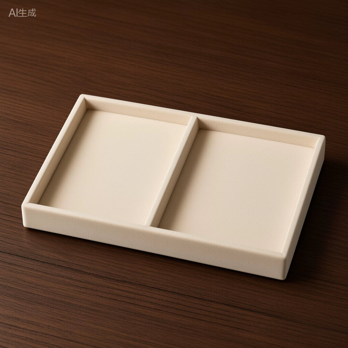 Beige Velvet Jewelry Drawer Organizer Tray