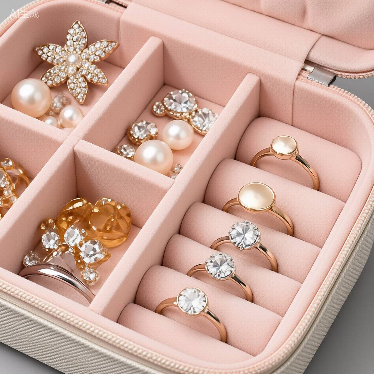 Compact Travel Ring & Earring Jewelry Box